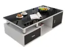 Modern Black & White Coffee Table with Storage